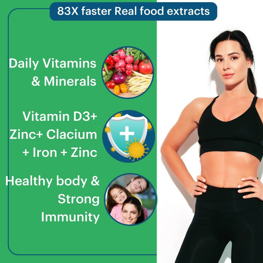 Laurik Multivitamin Supplements For Women | Vitamin A, C, D ,E With B Vitamins, Iron, Zinc And Calcium Tablets