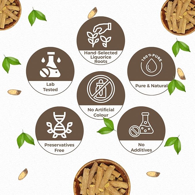 CARMEL ORGANICS Liquorice(Mulethi) Root Whole (250 Grams)