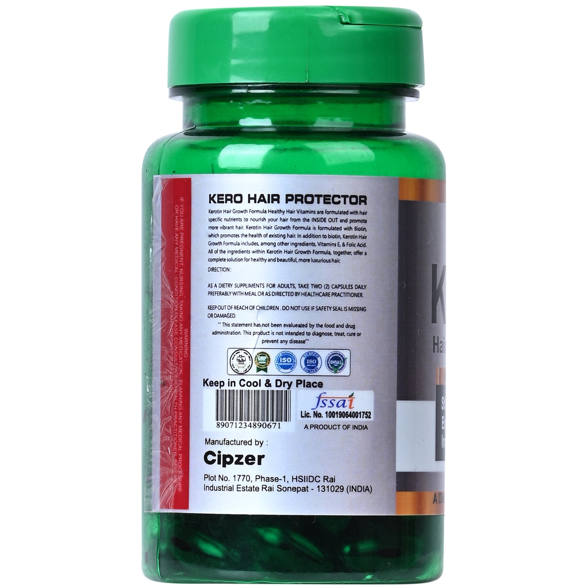 Cipzer Kero Hair Protector Capsules