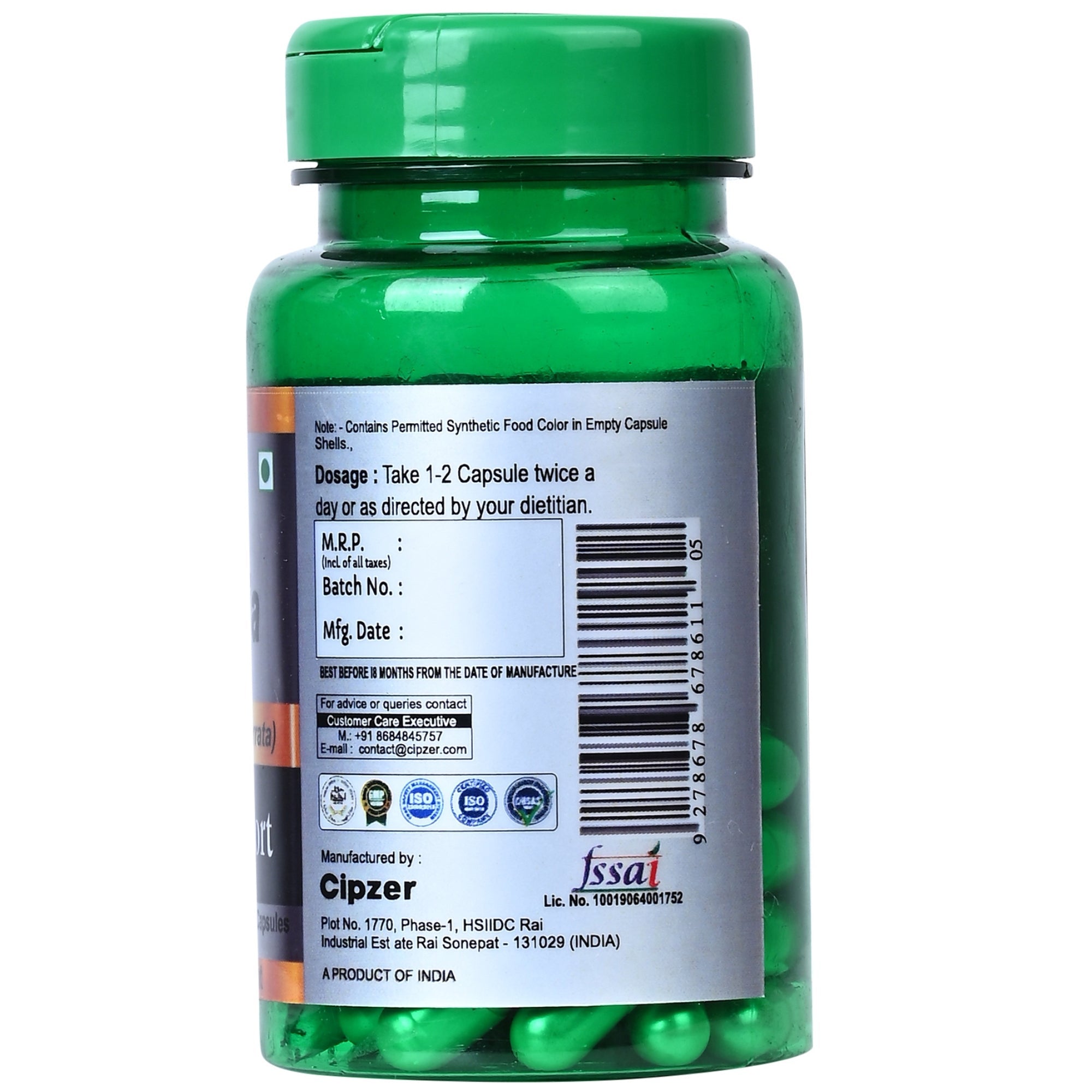 Cipzer Natural Vitamin C Capsules