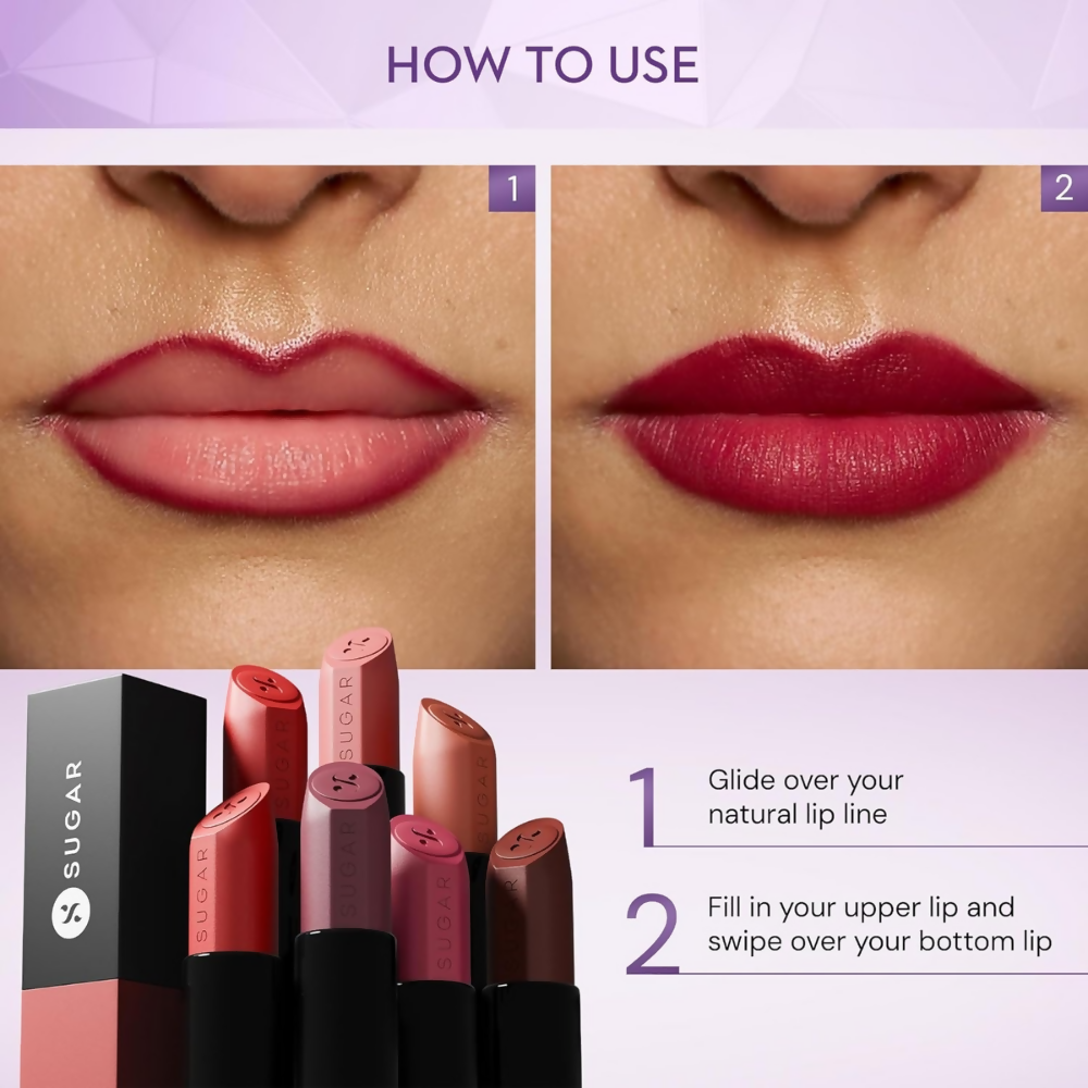 Sugar Cosmetics Glide Peptide Serum Lipstick with Vitamin E - 07 Tuscany Truffle