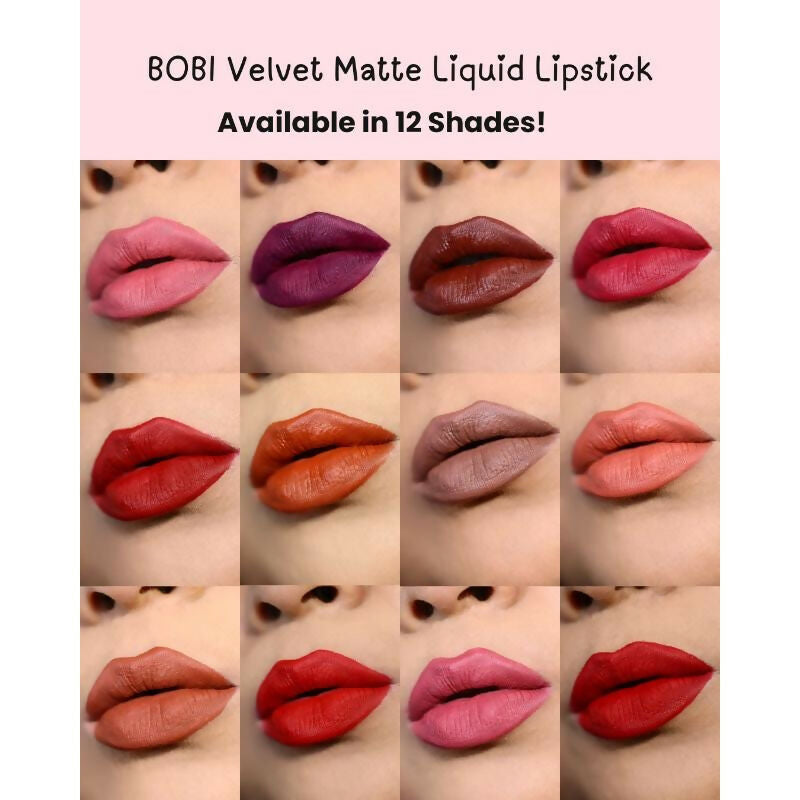 BOBI Velvet Matte Liquid Lipstick, Shade_7 WINK