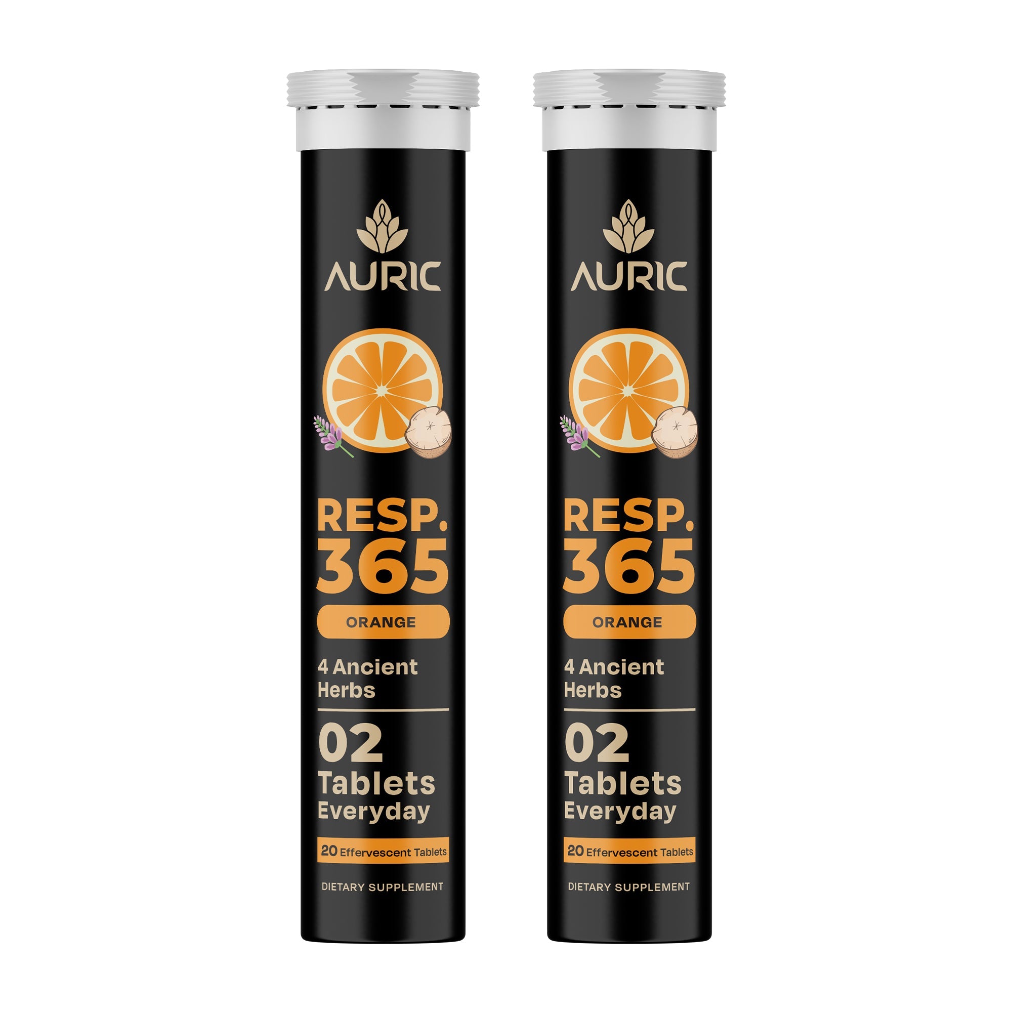 Auric Resp365 Tablets - Orange Flavour