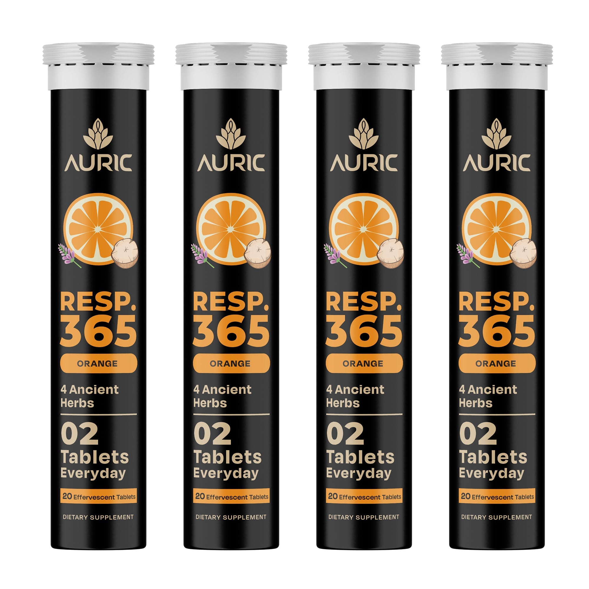 Auric Resp365 Tablets - Orange Flavour