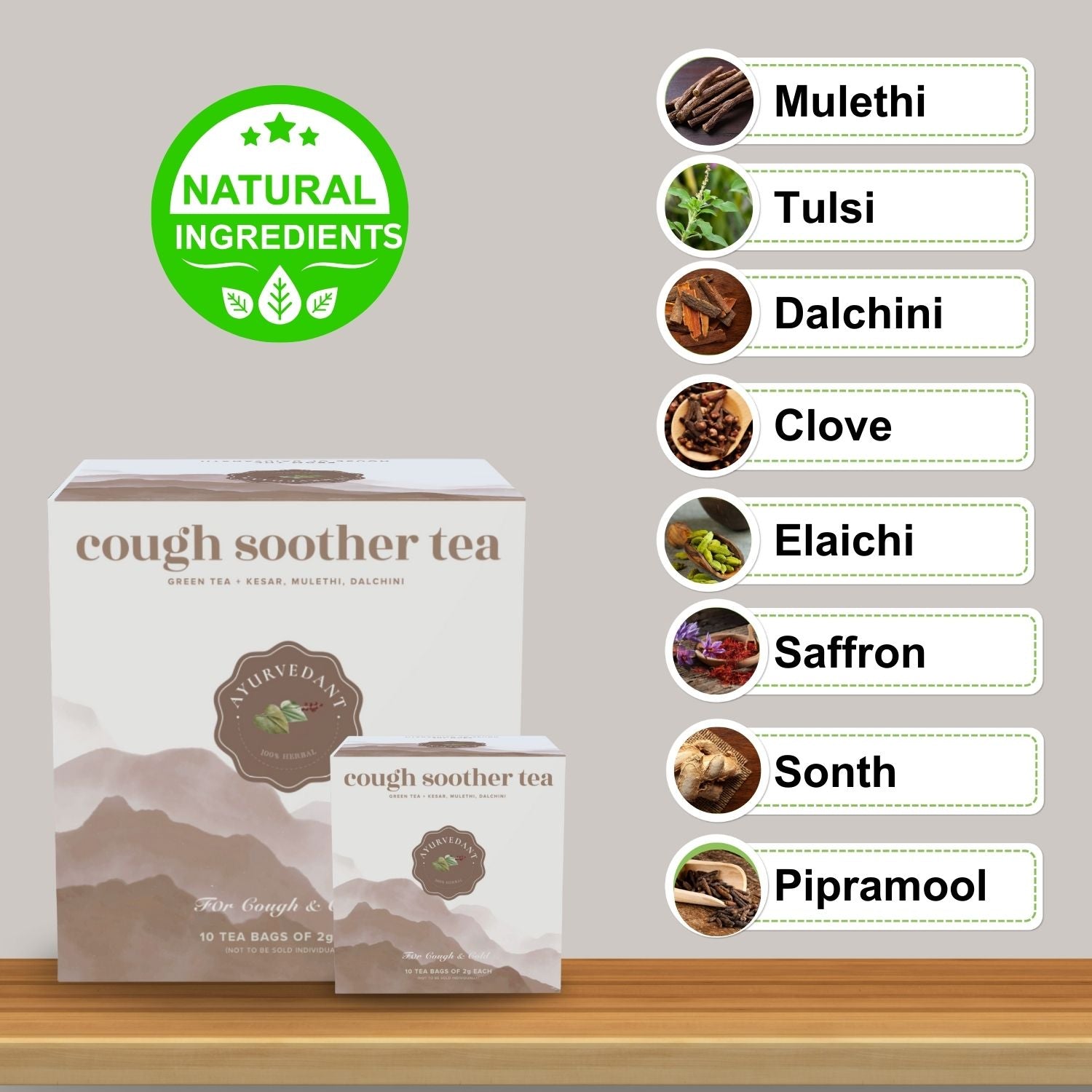 Cough soother tea (10 Tea Bags) - Image 3