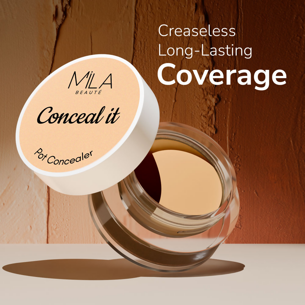 Mila Beaute Conceal It Pot Concealer Creamy Matte Finish with SPF 15 - Green Corrector