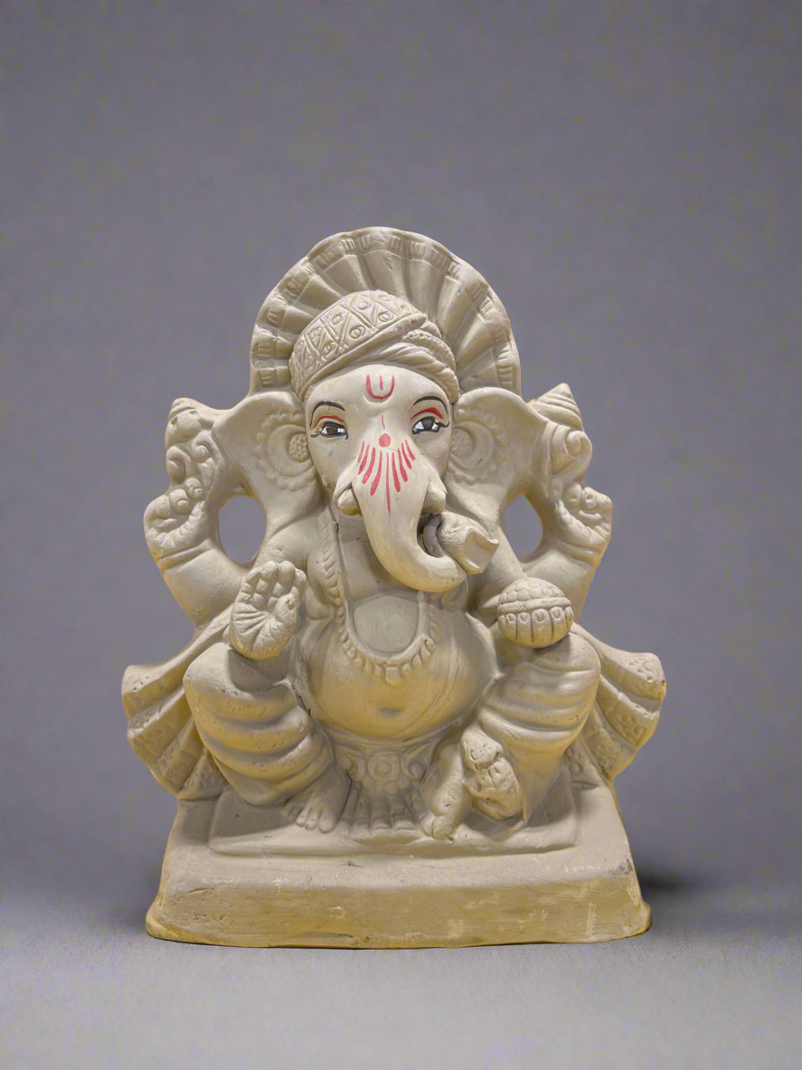 Ganesh Statue Plain 10" (Eco-Friendly)