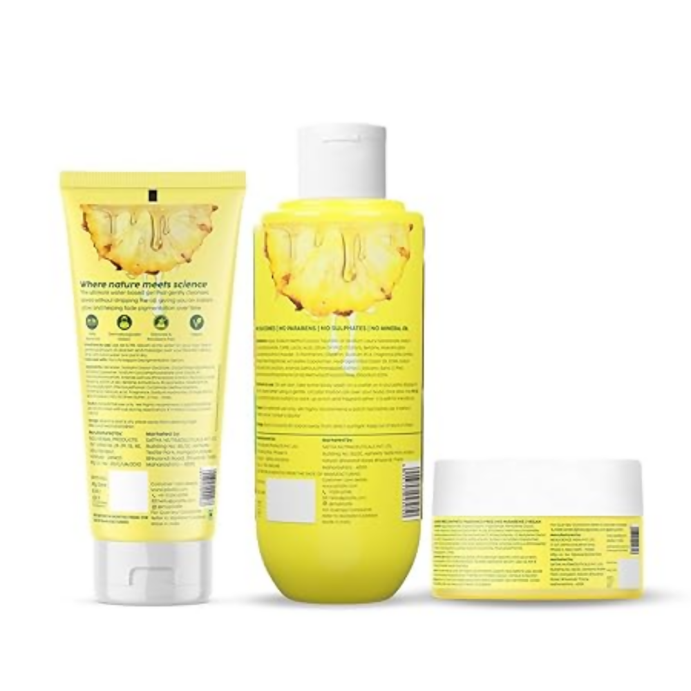 PLIX The Plant Fix Pineapple Trio With Cleanser, Body Wash & Cream