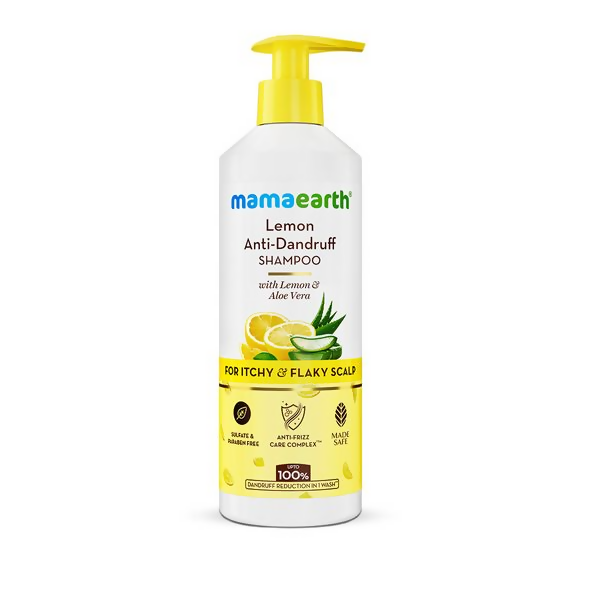 Mamaearth Lemon Anti-Dandruff Shampoo with Lemon & Aloe Vera for Itchy & Flaky Scalp