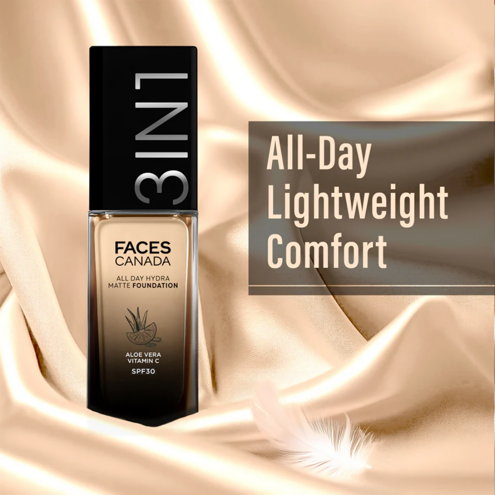 Faces Canada All Day Hydra Matte 3 in 1 Foundation - Medium Natural 022