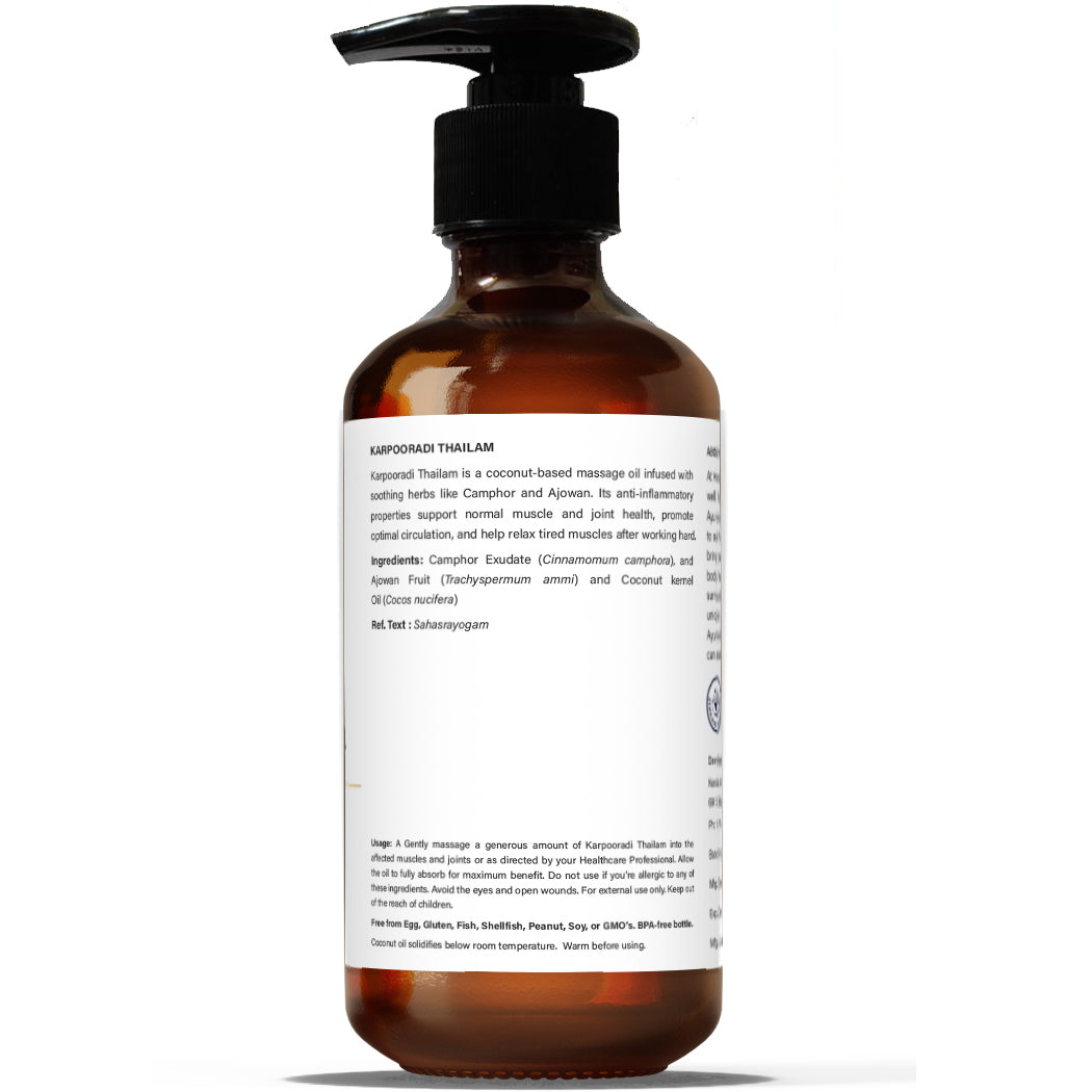 Kerala Ayurveda USA Deep Tissue Body Oil - Karpooradi Thailam