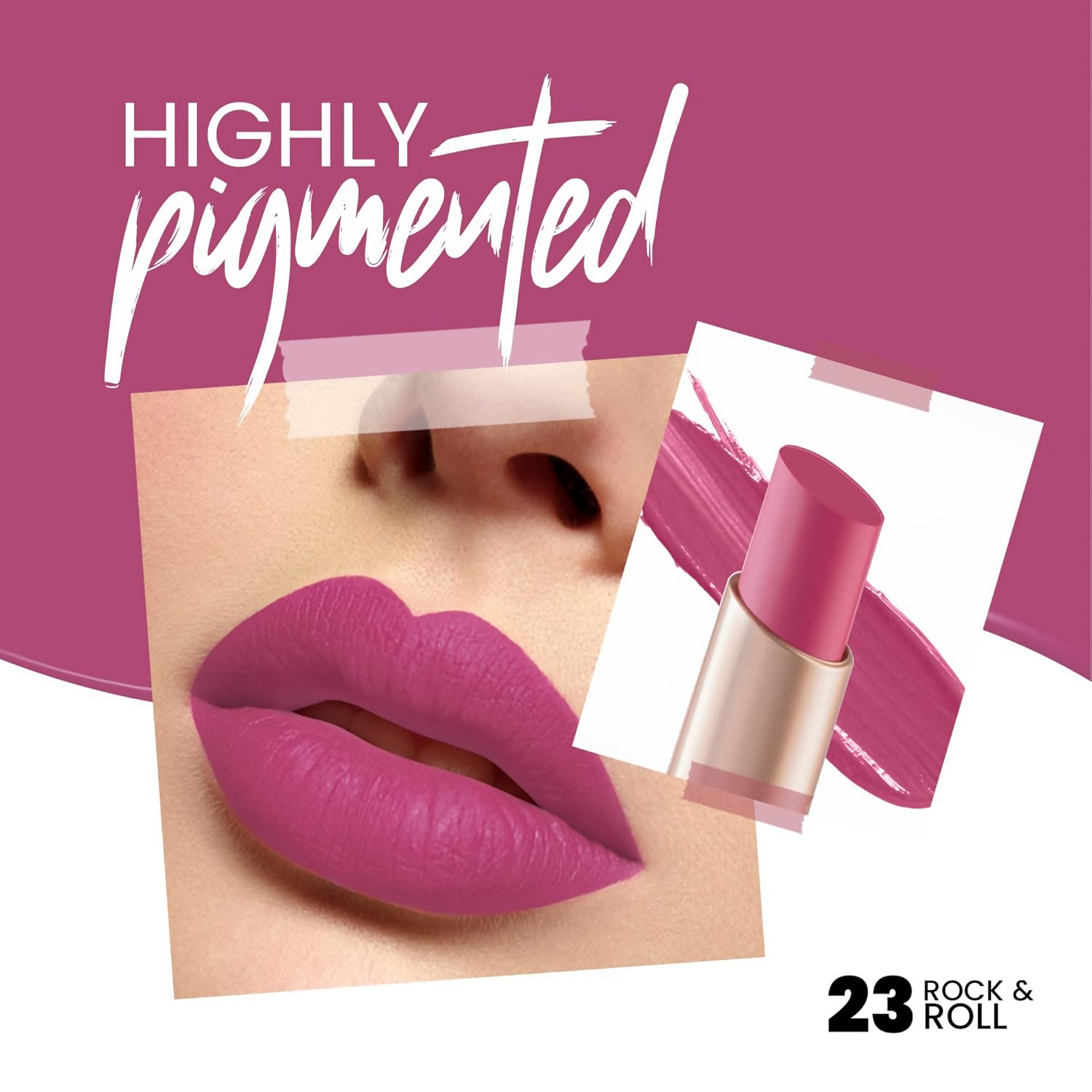 MARS Cosmetics Creamy Matte Long Lasting Lipstick - 23 Rock n Roll