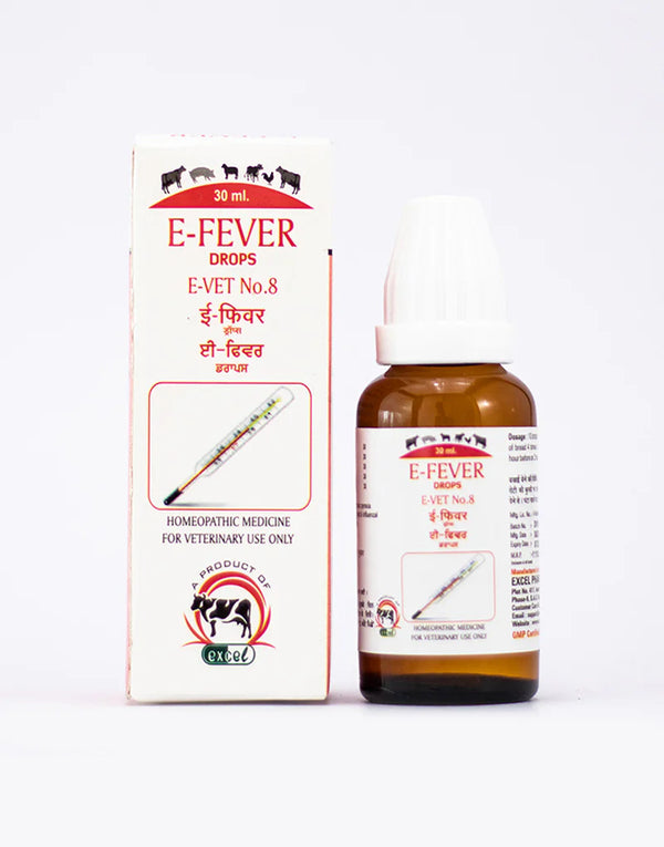 Excel Pharma E-Fever Drops E-Vet No-8 For Veterinary use