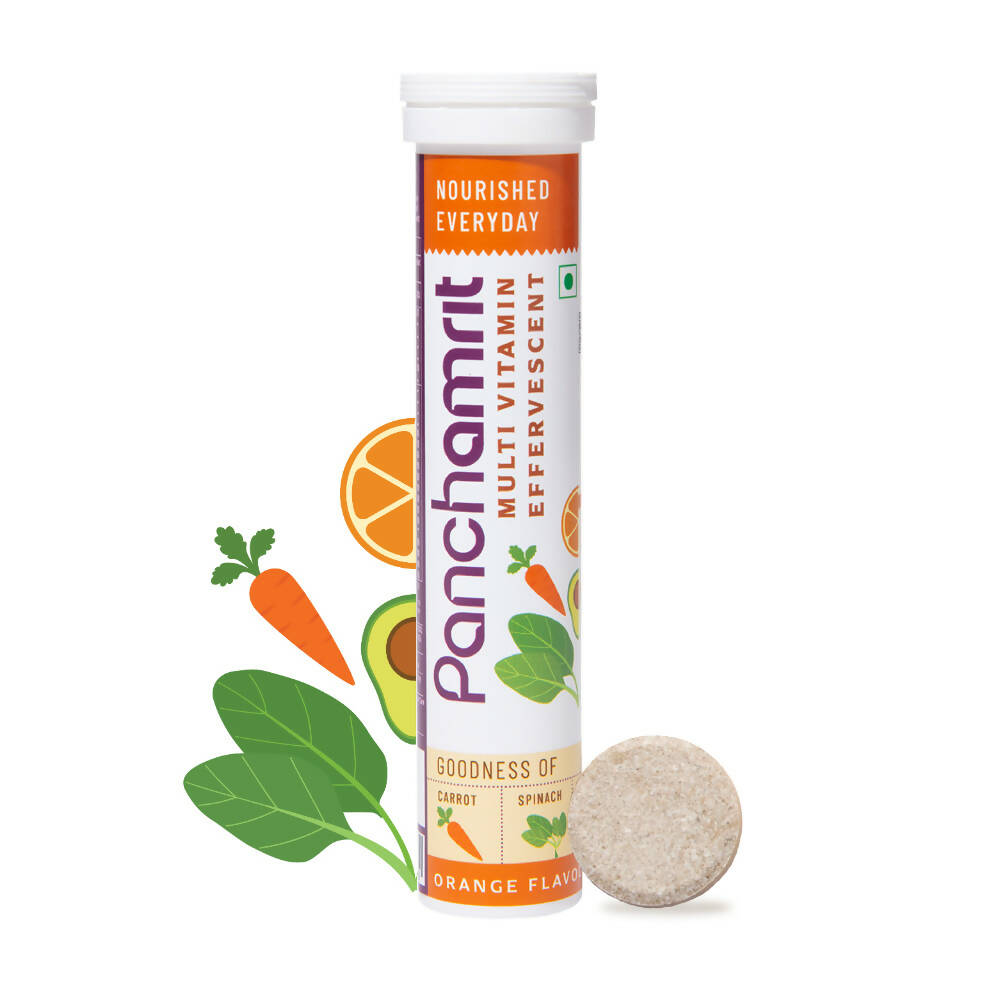 Panchamrit Multi-Vitamin Effervescent Tablets-Orange Flavor
