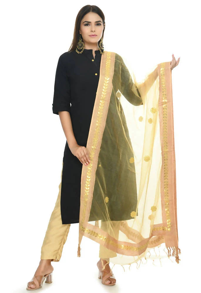 Mominos Fashion Golden Orgenza Gota Patti Dupatta