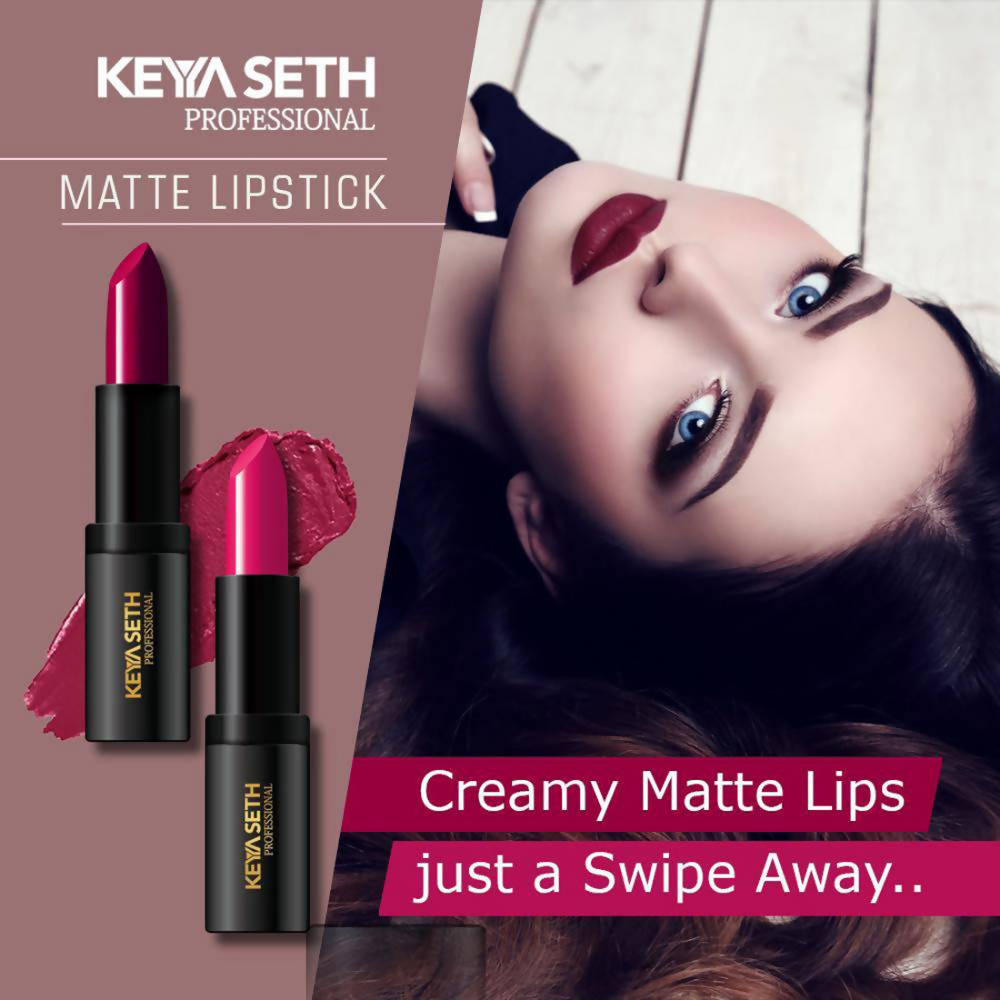 Keya Seth Aromatherapy Professional Matte Lipstick - Dark Deep Purple Plum