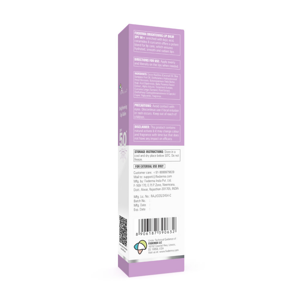 Fixderma 4% Kojic Acid Brightening Lip Balm SPF 50+