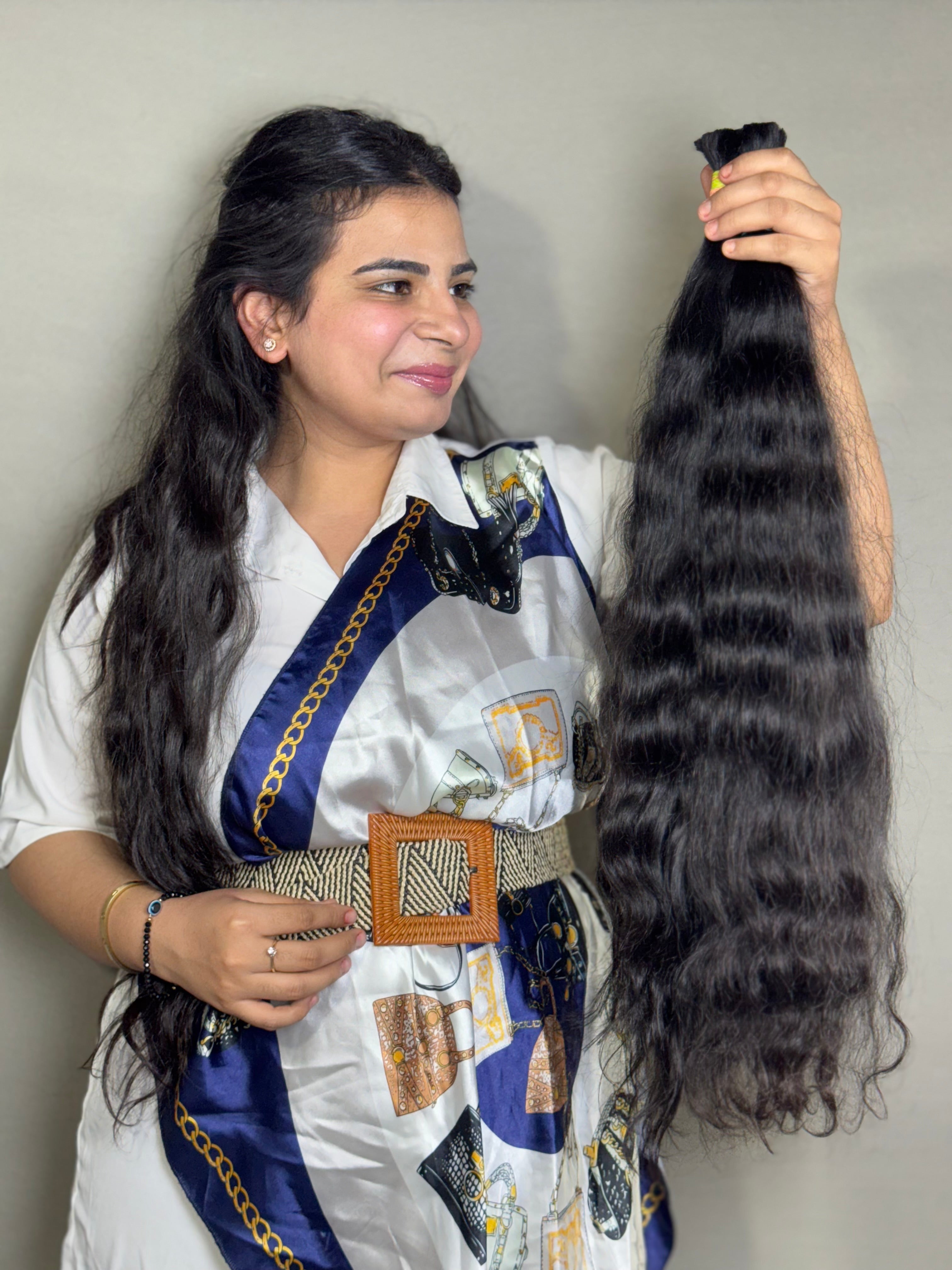 Raw Indian Wavy Bulk Hair Bundles