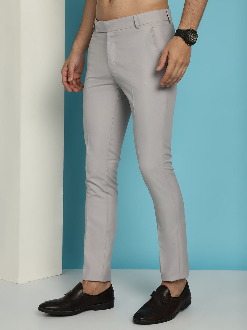 Solid Cotton Formal Trouser for Men's ( FGP 275Light-Grey )