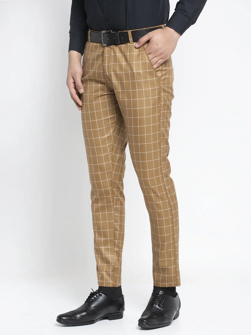 Jainish Men's Brown Formal Trousers ( FGP 260Brown )