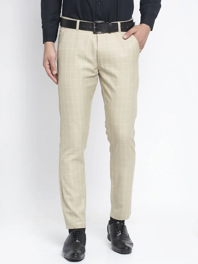 Jainish Men's Cream Formal Trousers ( FGP 260Cream )