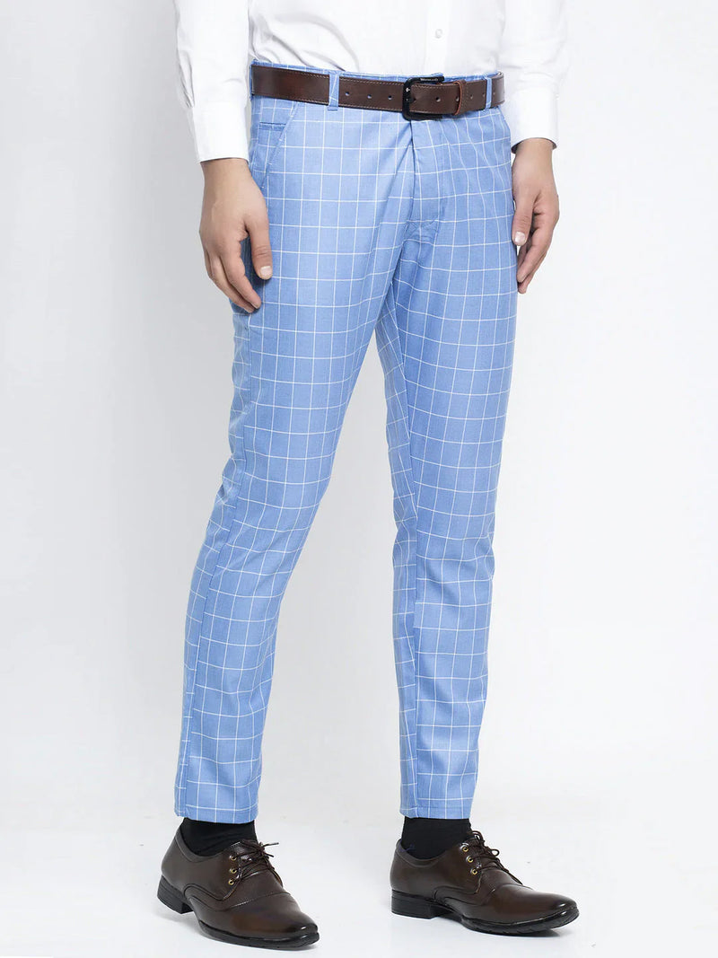 Jainish Men's Blue Formal Trousers ( FGP 260Light-Blue )