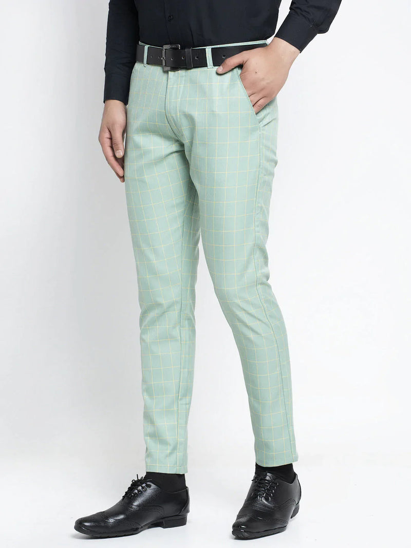 Jainish Men's Green Formal Trousers ( FGP 260Sea-Green )