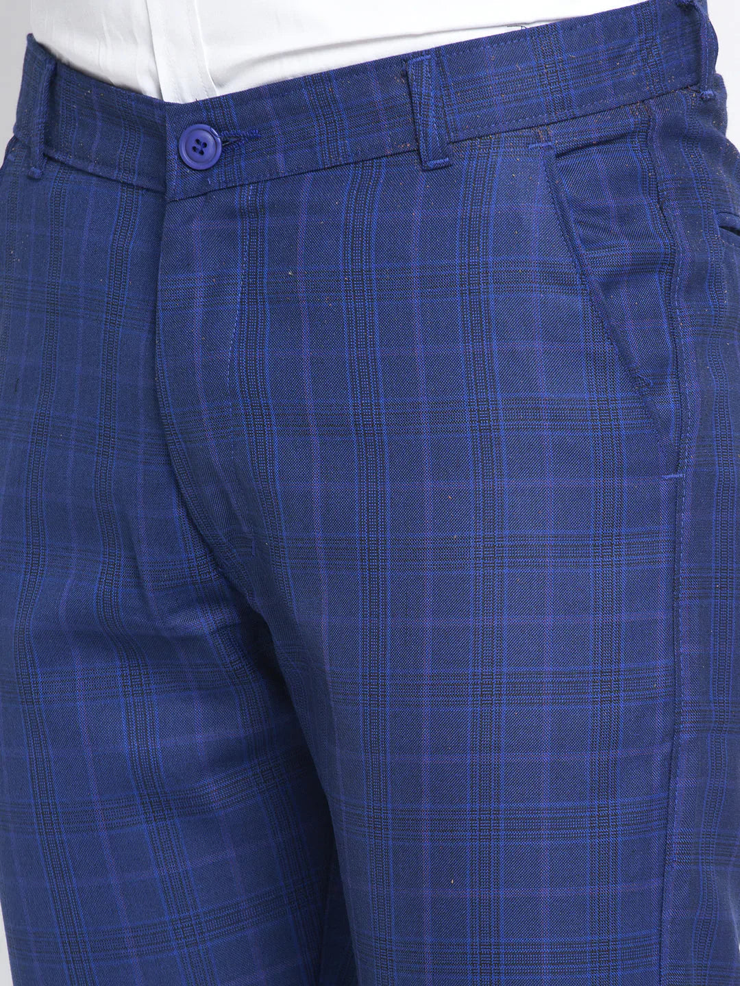 Jainish Men's Blue Formal Trousers ( FGP 261Blue )