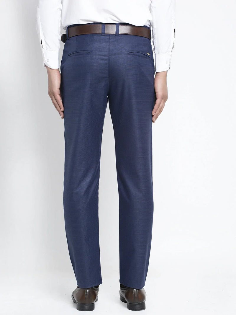 Jainish Men's Blue Formal Trousers ( FGP 262Blue )