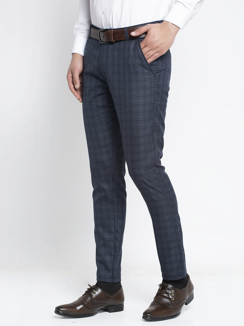 Indian Needle Men's Black Formal Trousers