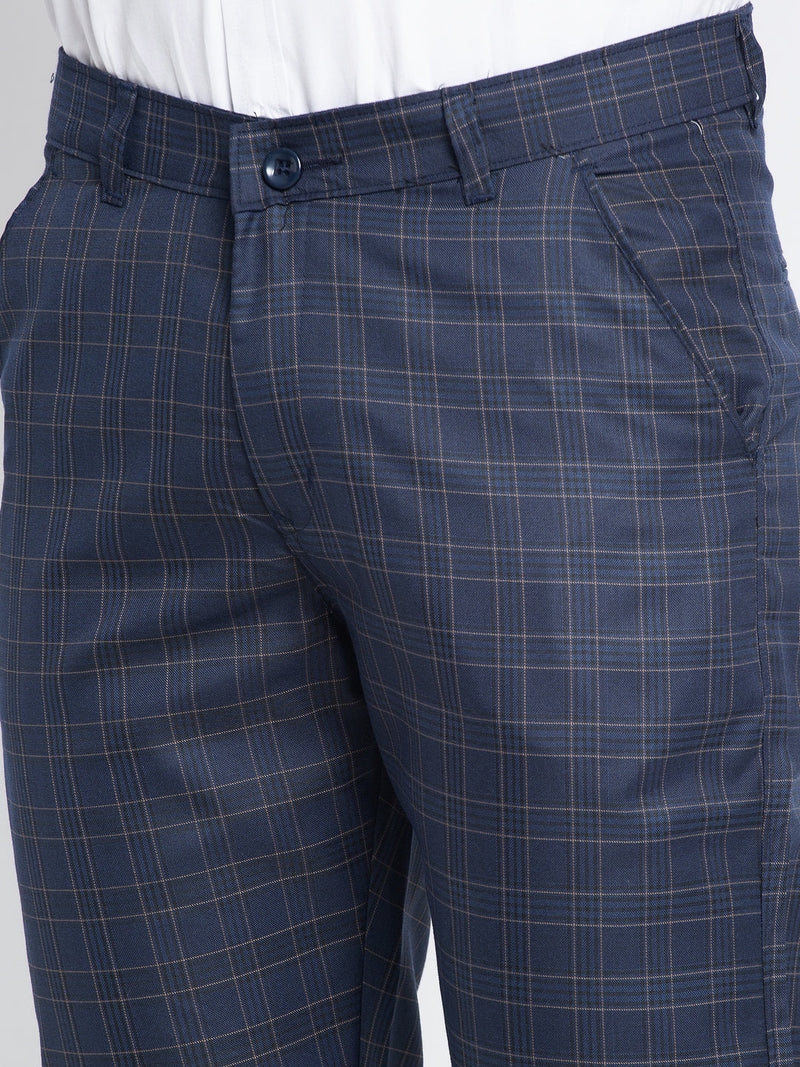 Indian Needle Men's Navy Formal Trousers