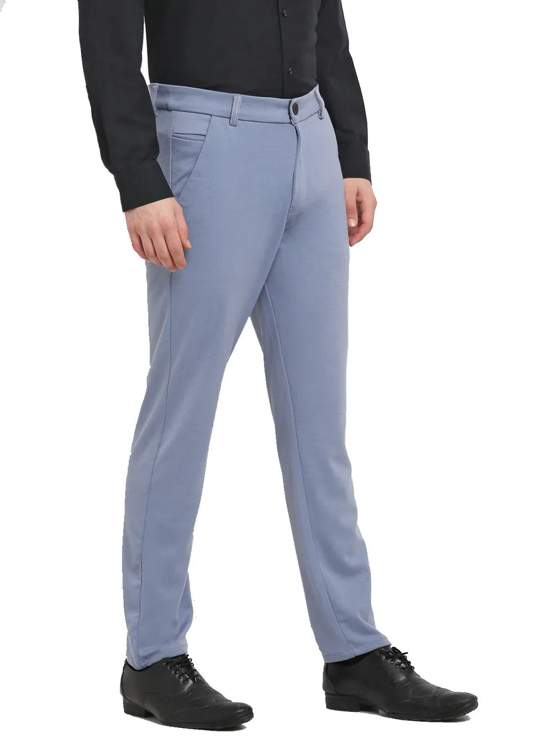 Jainish Men's Grey 4-Way Lycra Tapered Fit Trousers ( FGP 269Grey )