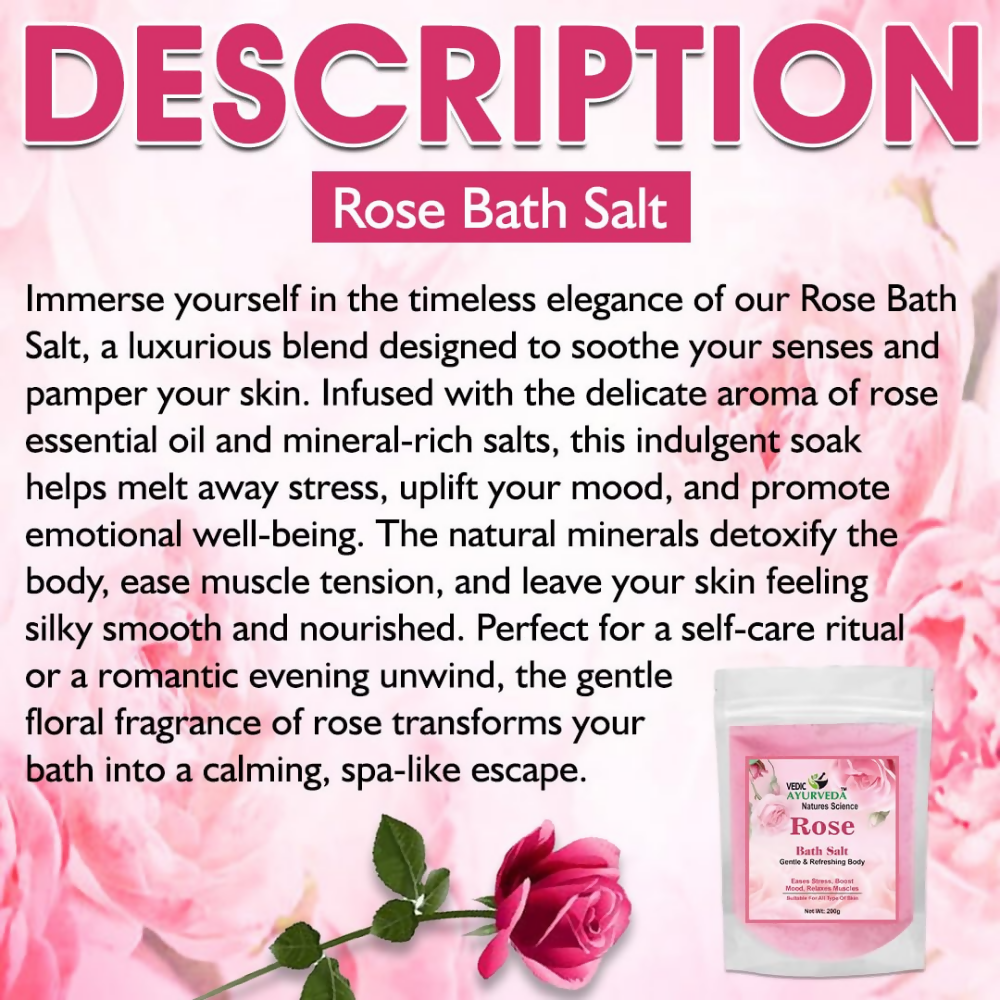 VedicAyurveda Rose Bath Salt