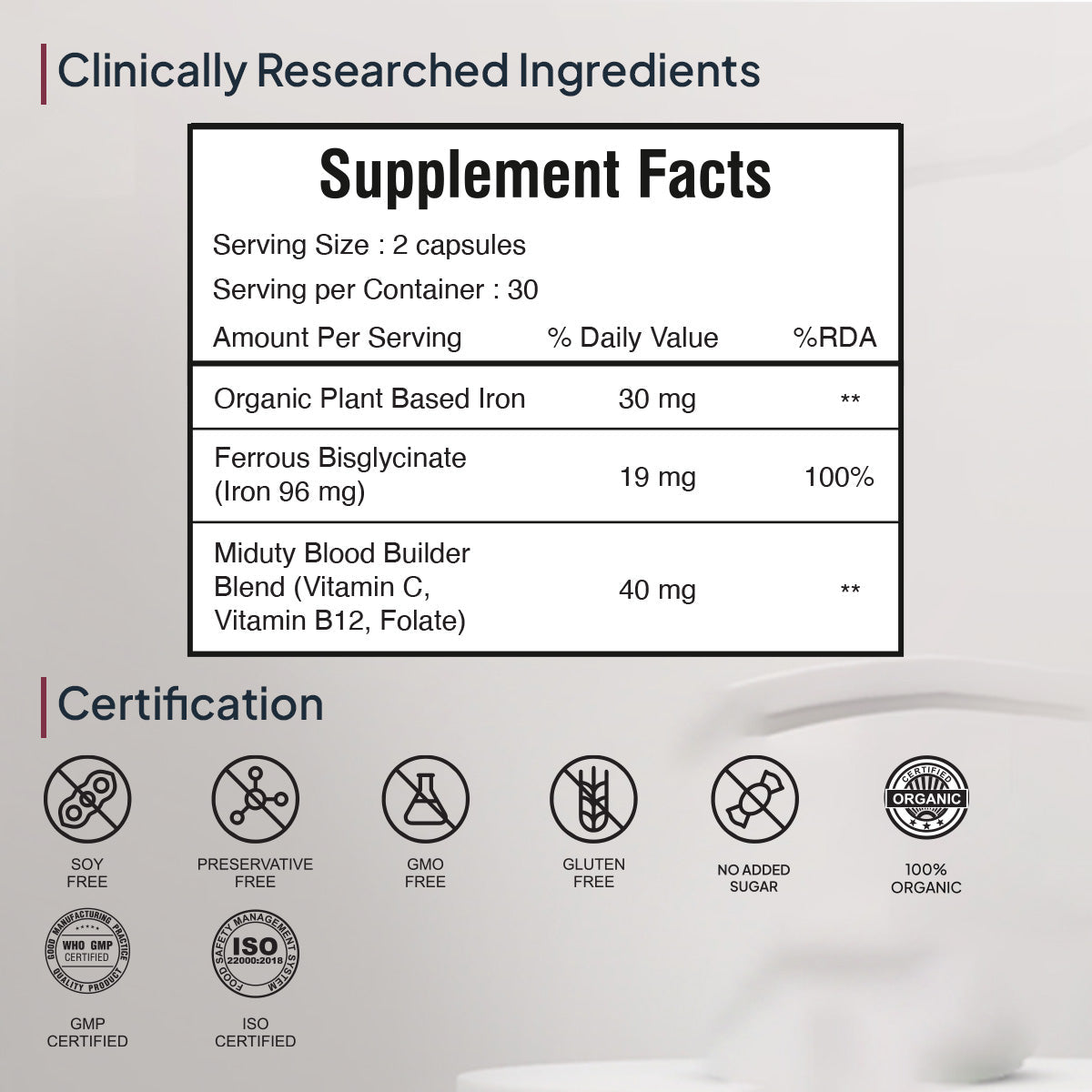 Miduty Organic Blood Builder