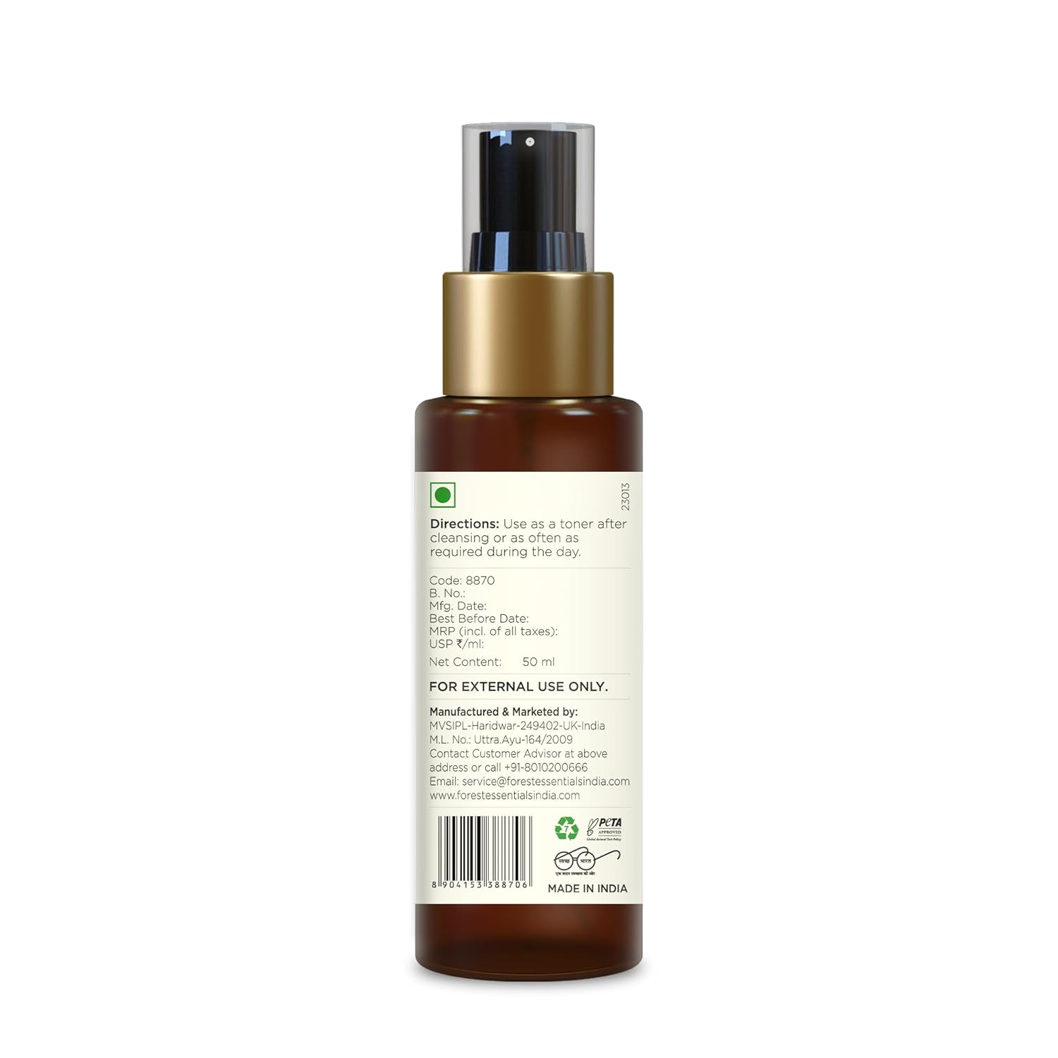 Forest Essentials Facial Tonic Mist Panchpushp | Fresh & Fragrant|Hydrates| Unisex Toner Spray For Face