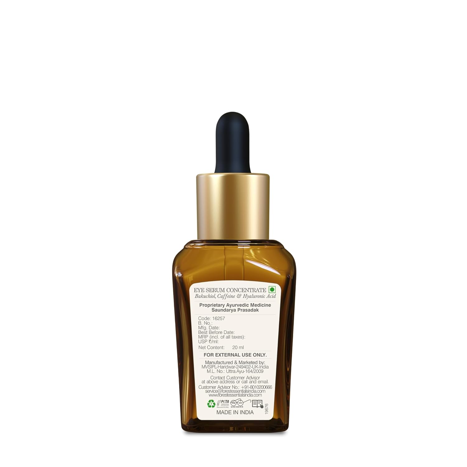 Forest Essentials Under Eye Serum Red Banana Flower & Potato Starch | Ayurvedic Under Eye Treatment | Reduces Dark Circles & Fine Lines