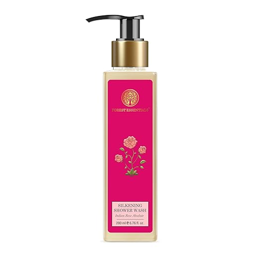 Forest Essentials Silkening Shower Wash Indian Rose Absolute