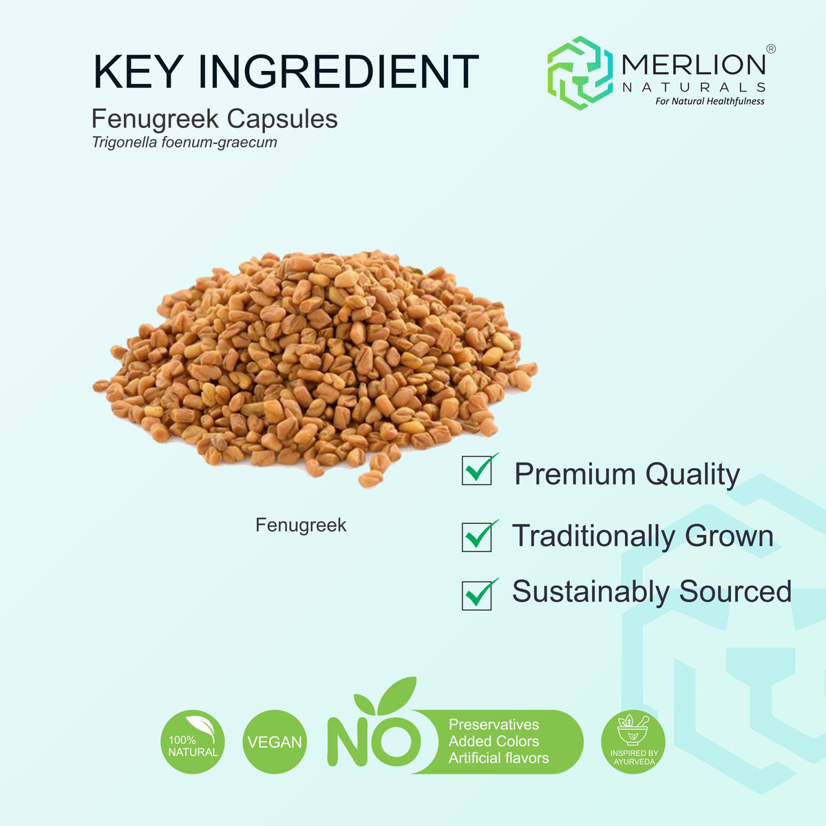 Merlion Naturals Fenugreek 500mg Capsules