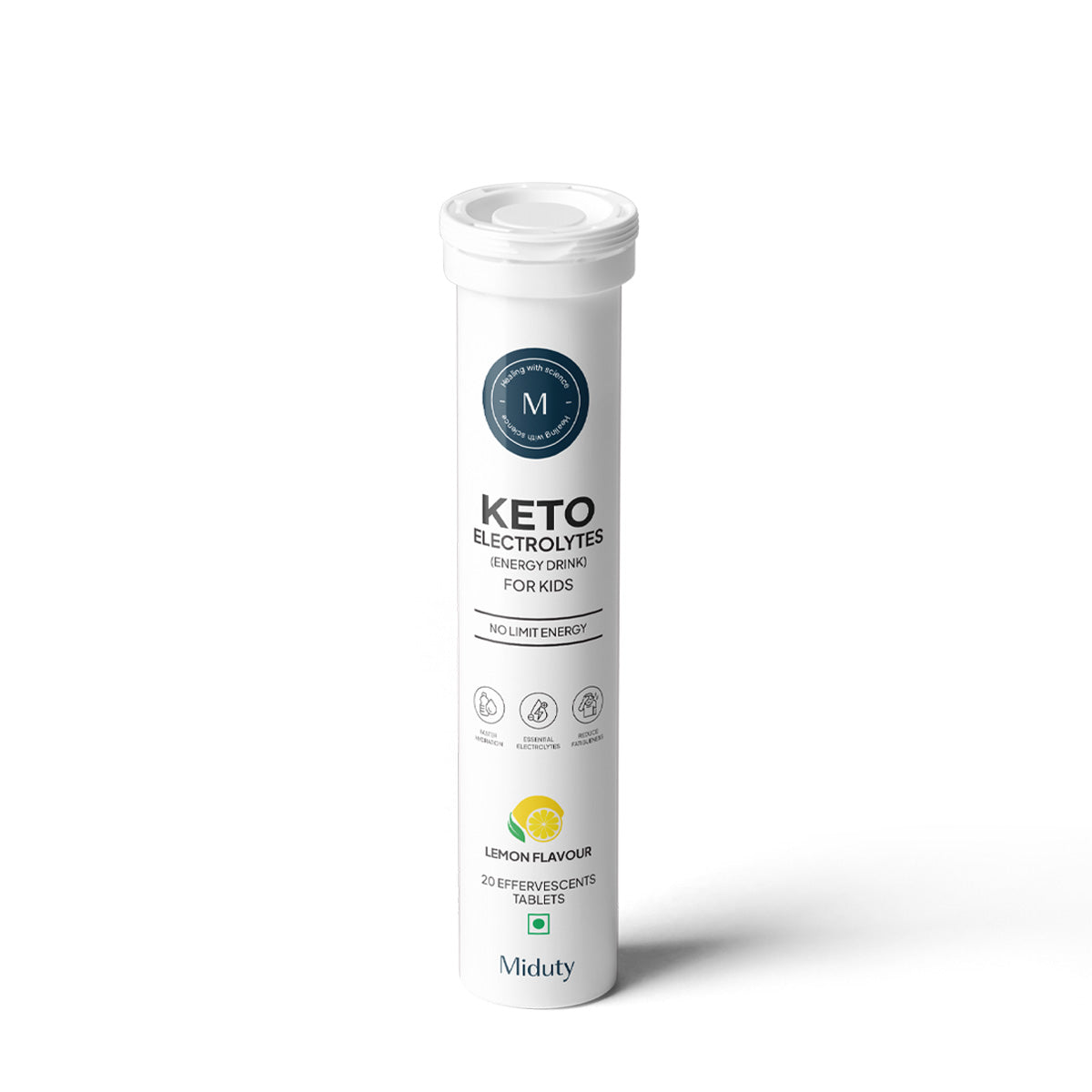 Miduty by Palak Notes Keto Electrolytes (Energy Drink) Tablets for Kids