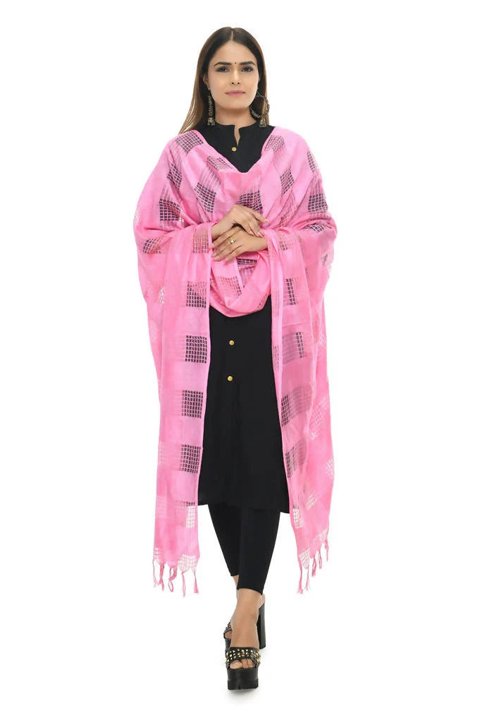 Mominos Fashion Baby Pink Window Dupatta