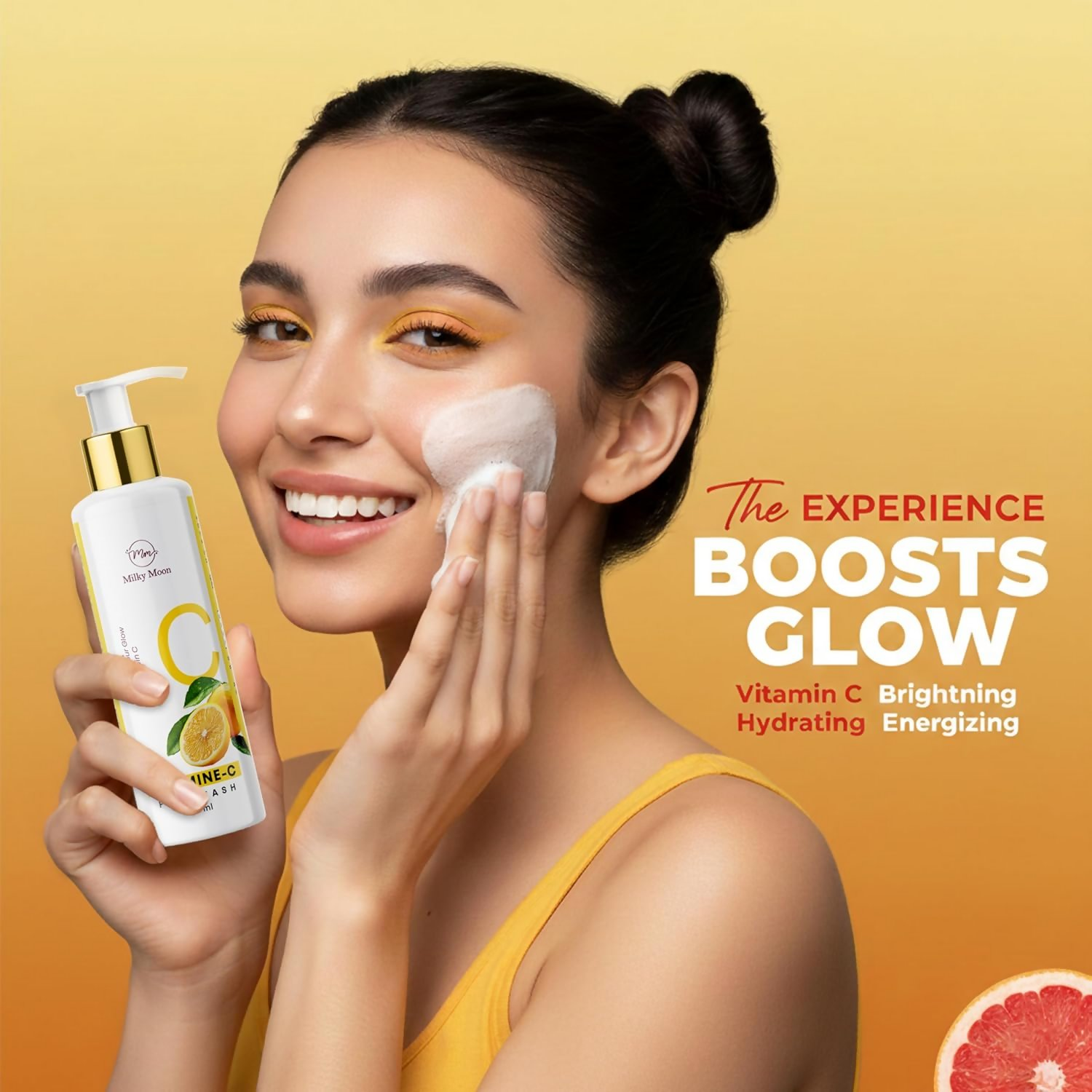 Milky Moon Vitamin C Face Wash for Brightening Face Cleanser