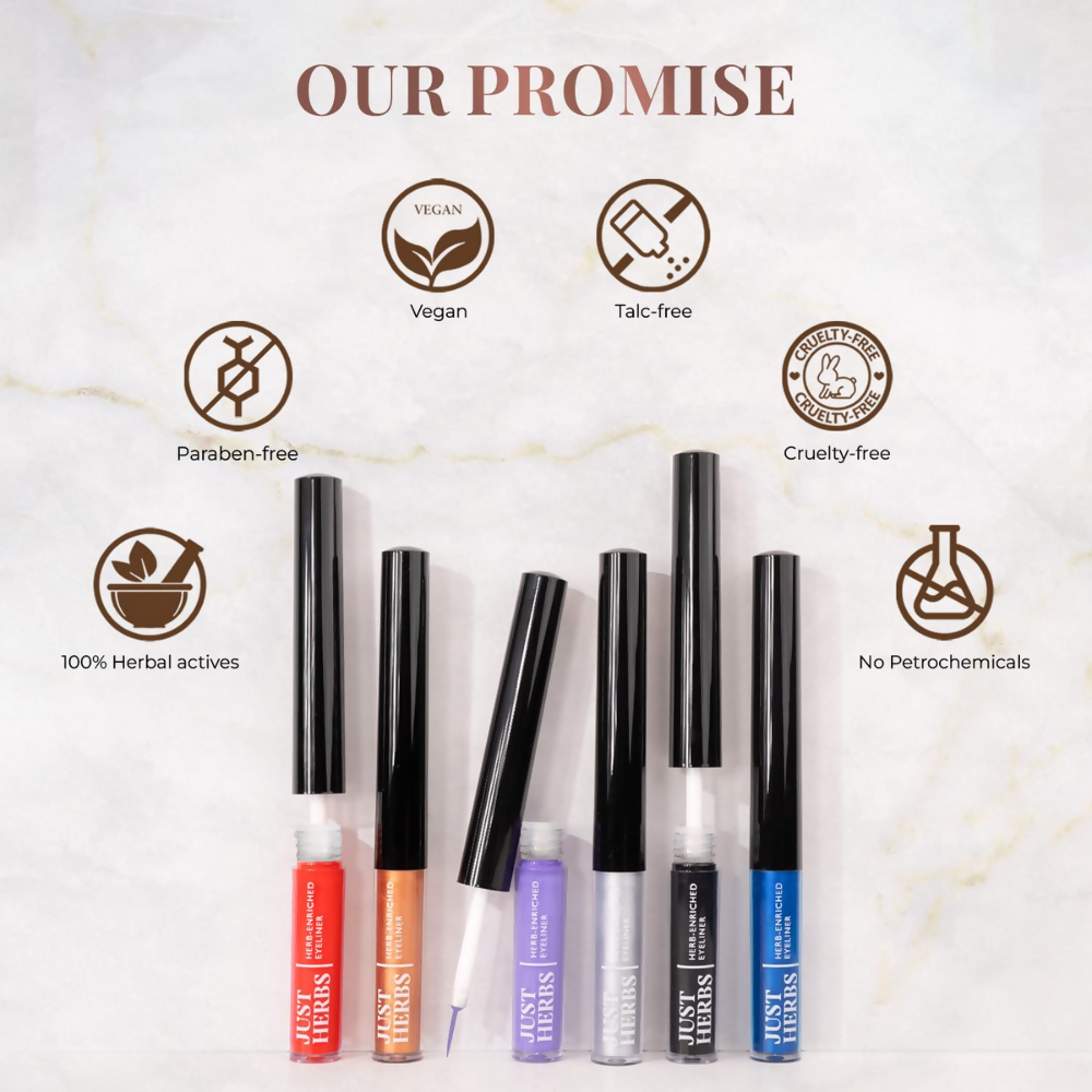 Just Herbs Eyeliner Waterproof and Smudge Proof, Long Lasting Eyeliners - Nutty Brown