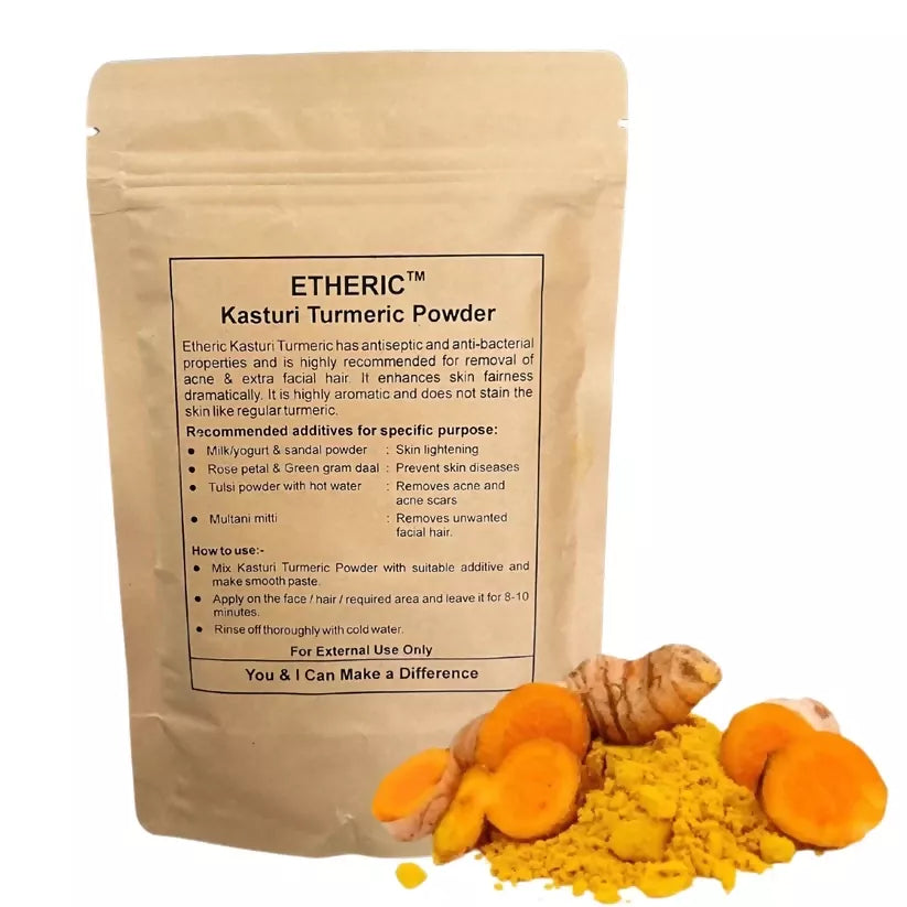 Etheric Wild Kasturi Turmeric Powder for Skin Care & Whitening