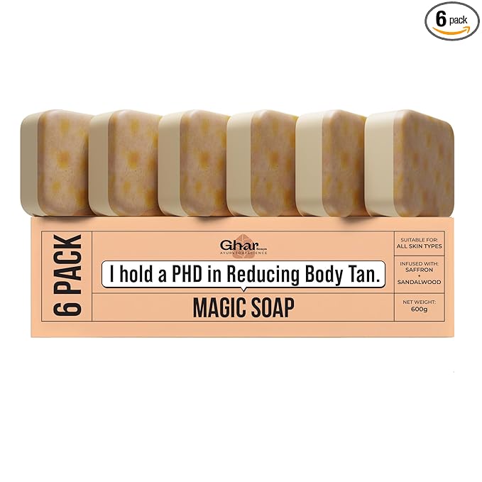 Ghar Handmade Soaps Sandalwood & Saffron for Body Tan