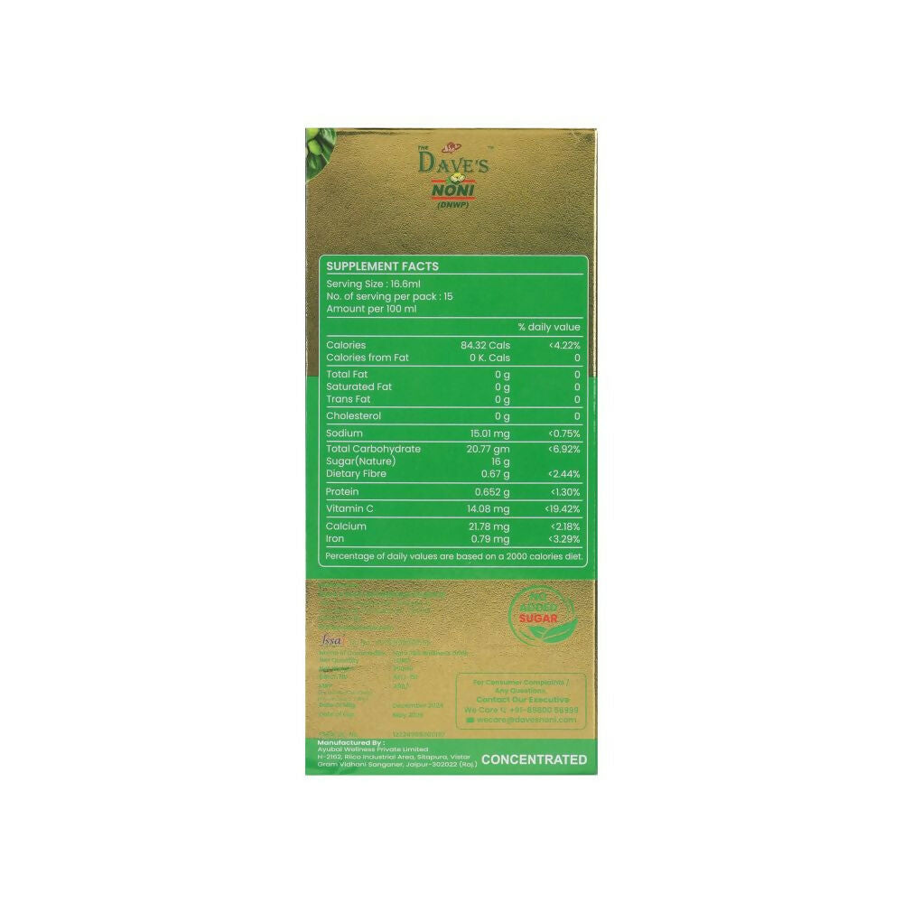 The Dave's Noni Natural & Organic 365 Immunity booster Juice (Noni Juice)