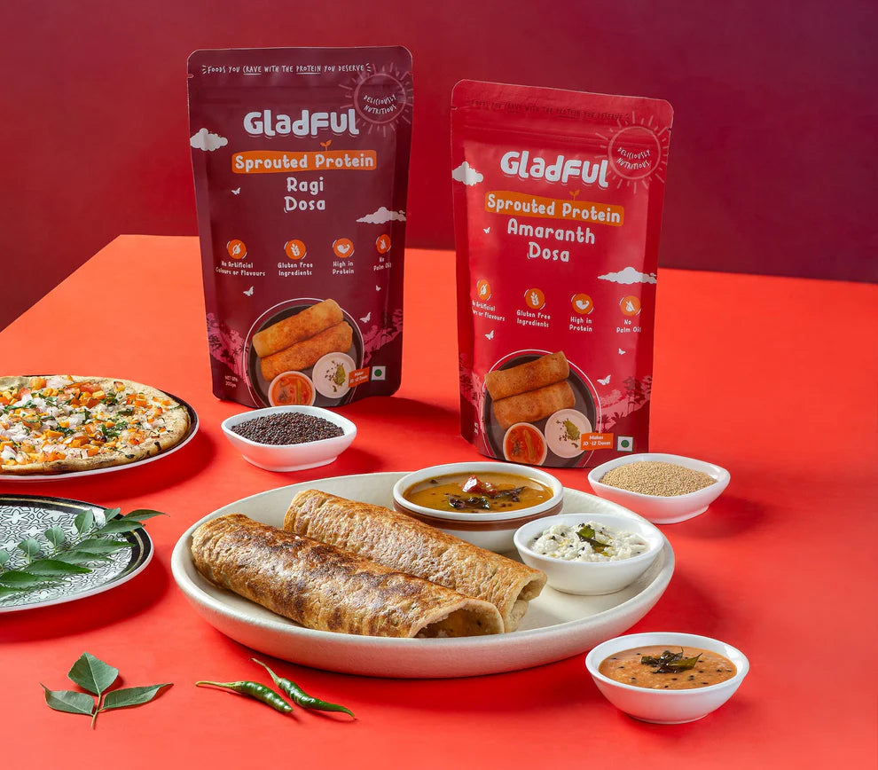 Gladful Ragi Dosa and Amaranth Dosa - Pack of 2