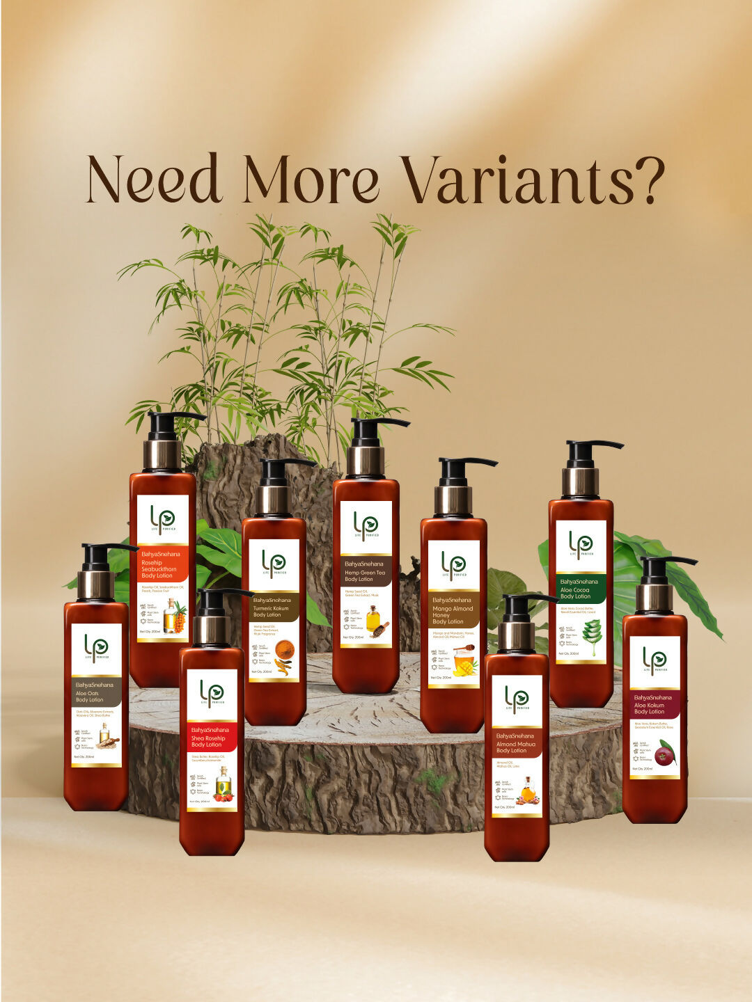 Life Purified Bahyasnehana Almond Oat Moisturiser - Body Lotion - Saffron