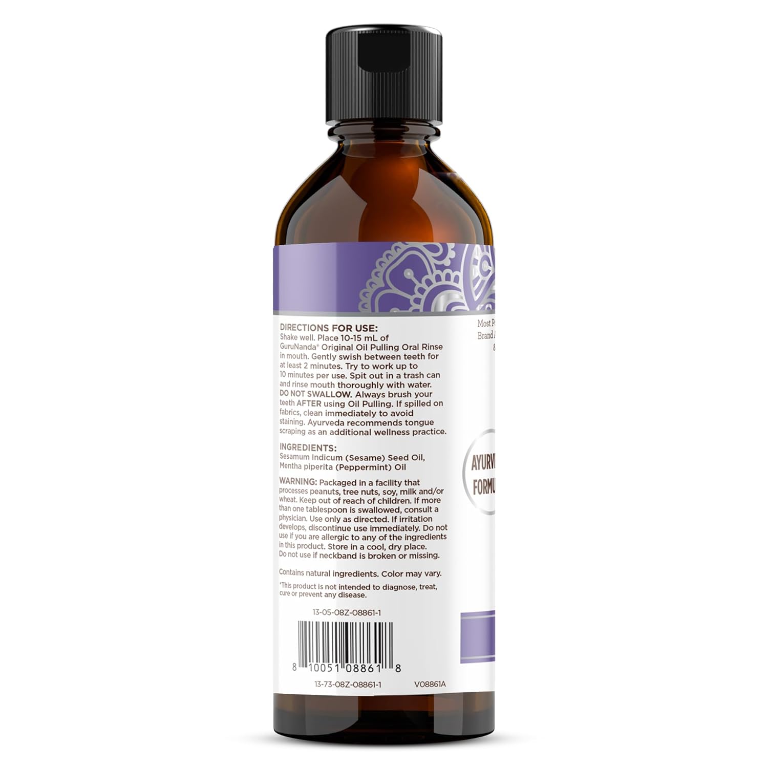 GuruNanda Sesame Mint Oil Pulling Mouthwash