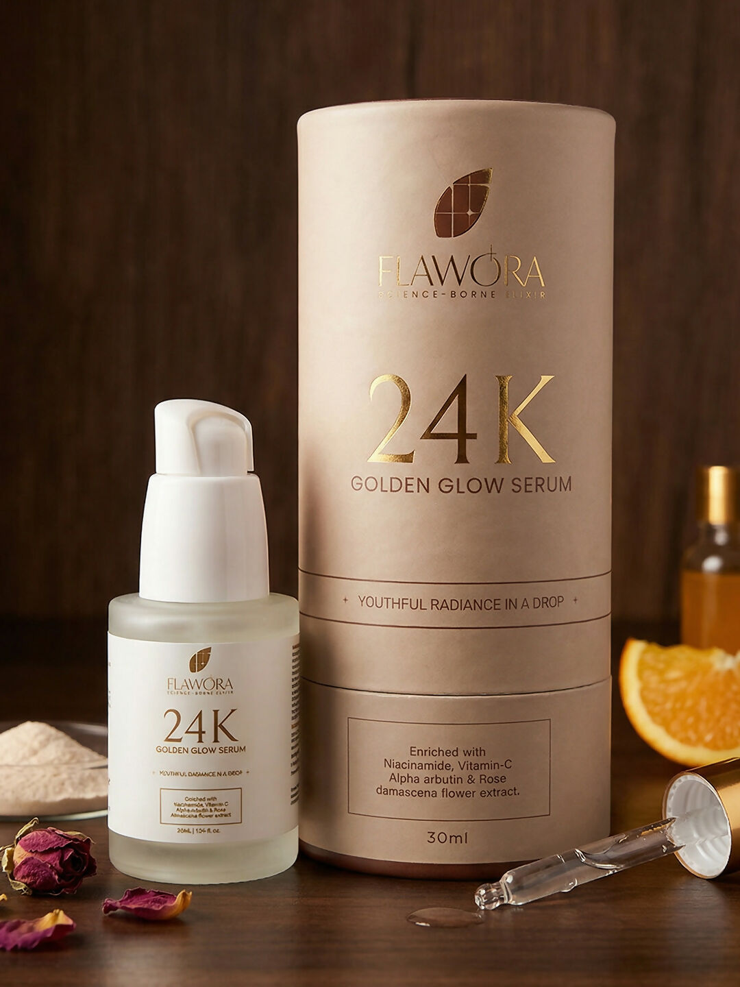 Flawora 24k Golden Glow Face Serum