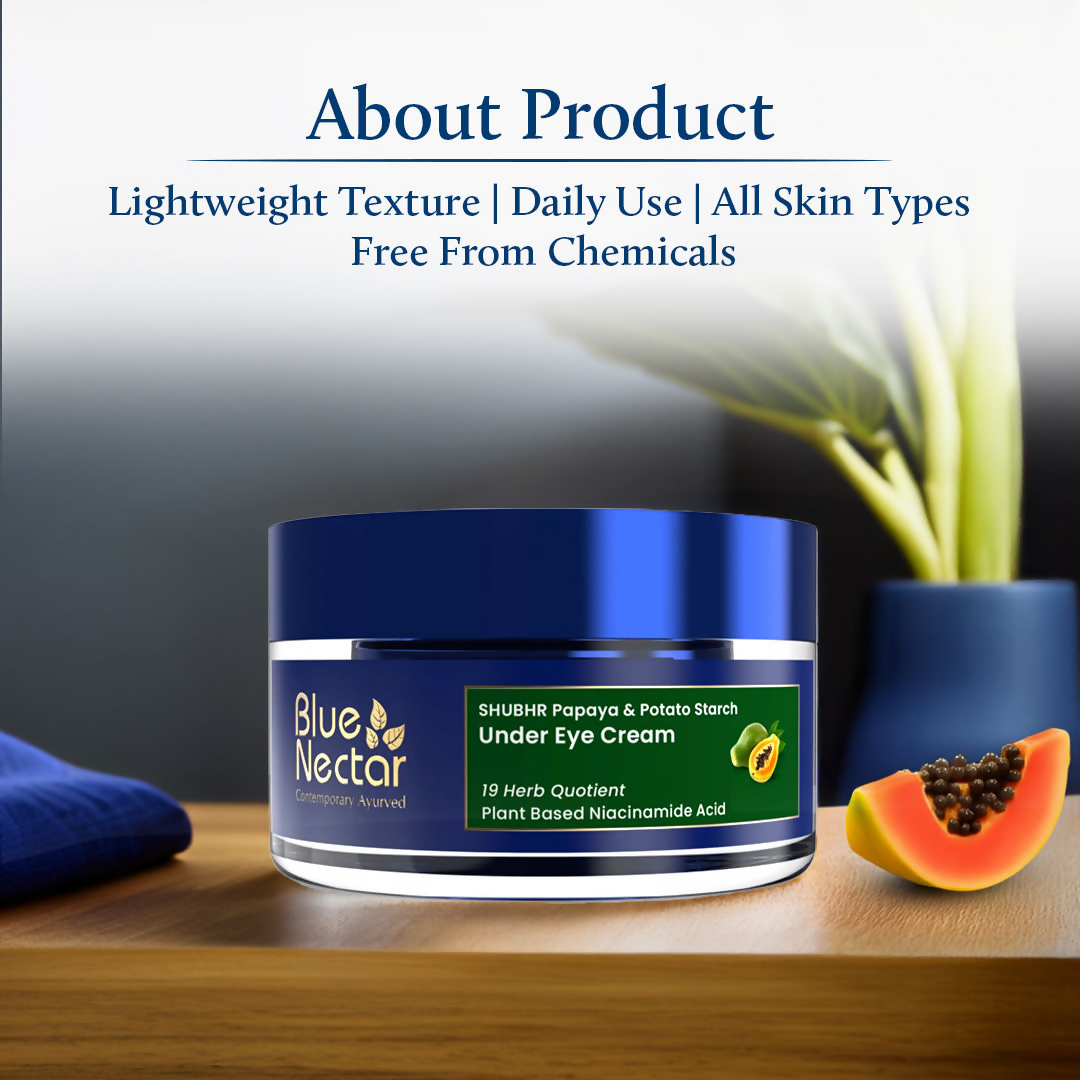 Blue Nectar Under Eye Cream For Dark Circles Natural Niacinamide